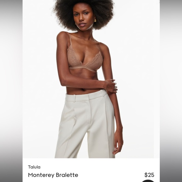 Aritzia TALULA purple grey Lace Bralette M - Picture 4 of 5